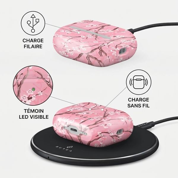 Burga Coque rigide Apple AirPods Pro 3 - Sakura