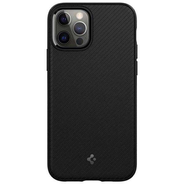 Spigen Coque arrière MagSafe Armor Apple iPhone 12 (Pro) - Noir