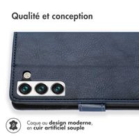 imoshion Étui de télephone portefeuille de luxe Samsung Galaxy S22 - Bleu foncé