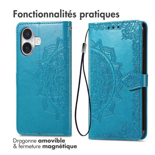 imoshion Etui de télephone Mandala Apple iPhone 17 - Turquoise