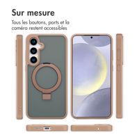 Accezz Coque Ring Stand avec MagSafe Samsung Galaxy S24 Plus - Marron