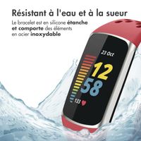 imoshion Bracelet sport en silicone avec boucle Fitbit Charge 5 / 6 - Rose