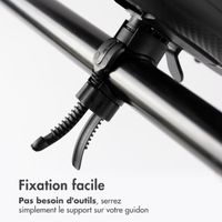 imoshion Support de téléphone pour vélo avec visière pare-soleil - Résistant aux éclaboussures - Universel - Noir