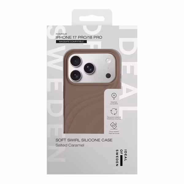 iDeal of Sweden Coque Soft Swirl Silicone MagSafe Apple iPhone 17 Pro - Salted Caramel