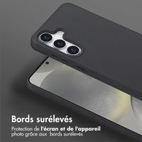 Selencia Coque silicone avec cordon amovible Samsung Galaxy S25 - Noir