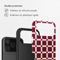 Selencia Coque arrière Vivid Apple iPhone 18 Pro / 17 Pro - Check This Burgundy