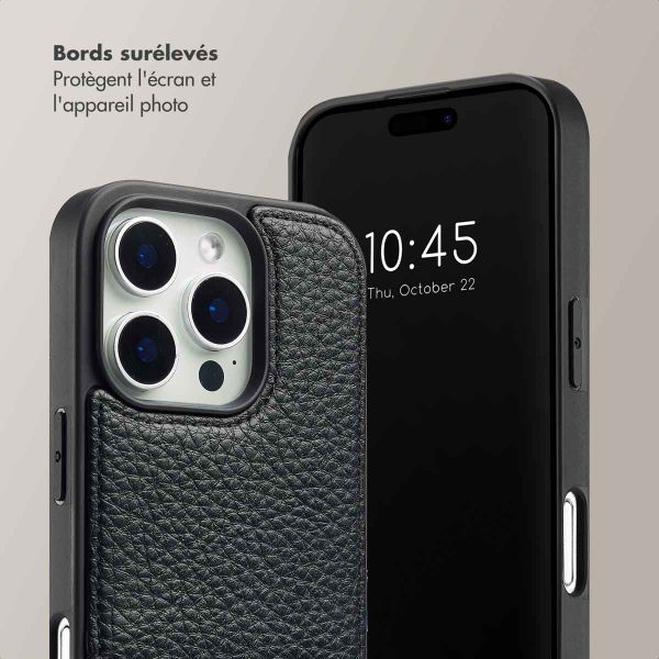 Selencia Coque de télephone Nova avec cordon et porte-cartes Apple iPhone 16 Pro Max - Noir