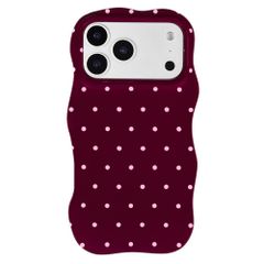 Selencia Coque arrière Vivid Wavy avec MagSafe Apple iPhone 17 Pro Max - Happy Dots Burgundy