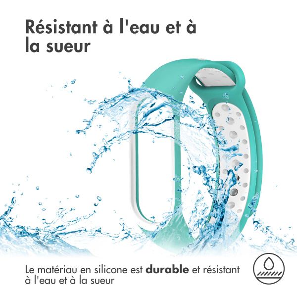 imoshion Bracelet sport silicone Xiaomi Mi Band 3 / 4 - Mint Green & White