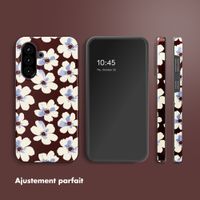 Selencia Coque arrière Vivid Samsung Galaxy A57 (5G) - Choco Flower Pop
