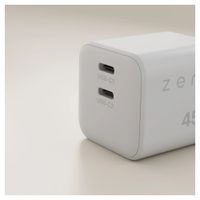 Zens Chargeur compact 2x USB-C 45W - Adaptateur secteur - Blanc