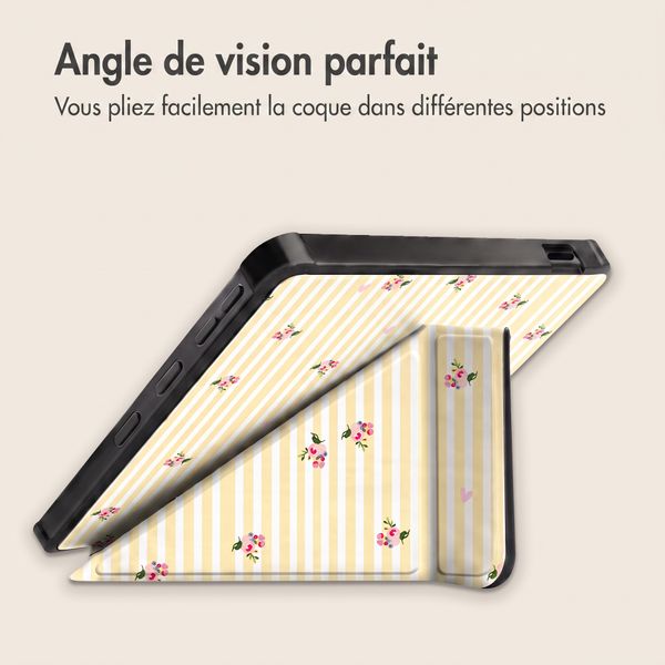 imoshion Étui de liseuse portefeuille design Pliable Kobo Libra Colour - Garden Stripes