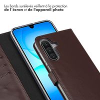 Selencia Étui portefeuille en cuir véritable Samsung Galaxy A17 (5G) / (4G) - Marron