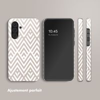 Selencia Coque arrière Vivid Samsung Galaxy A36 / A56 - Beige Zigzag