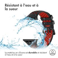 imoshion Bracelet sport en silicone avec boucle Apple Watch | 44/45/46/49 mm - Black / Red
