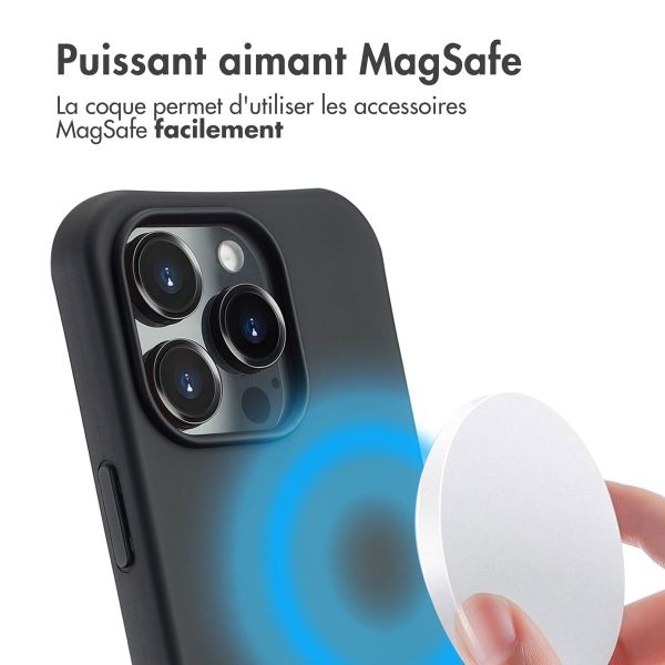 imoshion Coque arrière Color avec cordon amovible et MagSafe Apple iPhone 16 Pro Max - Noir