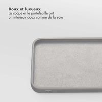 Selencia Étui portefeuille amovible Olyn avec MagSafe Samsung Galaxy A55 - Gris