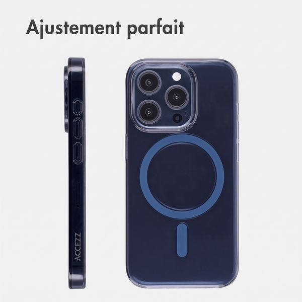 Accezz Lite coque arrière avec MagSafe Apple iPhone 15 Pro - Bleu foncé