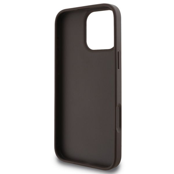 Guess Coque 4G Metal Logo Backcover Apple iPhone 16 Pro - Marron