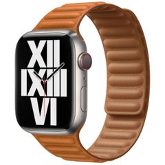 Apple Bracelet Leather Link Apple Watch | 44/45/46/49 mm - Taille M/L - Golden Brown