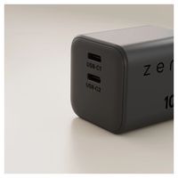 Zens Chargeur compact 2x USB-C 100W - Adaptateur secteur - Noir
