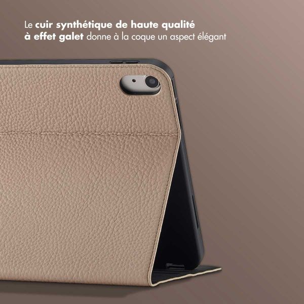 Selencia Coque tablette Riva Apple iPad 11 (2025) 11 pouces A16 / iPad 10 (2022) 10.9 pouces - Beige