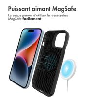 imoshion Rugged Hybrid Carbon Case avec MagSafe Apple iPhone 15 Plus - Noir