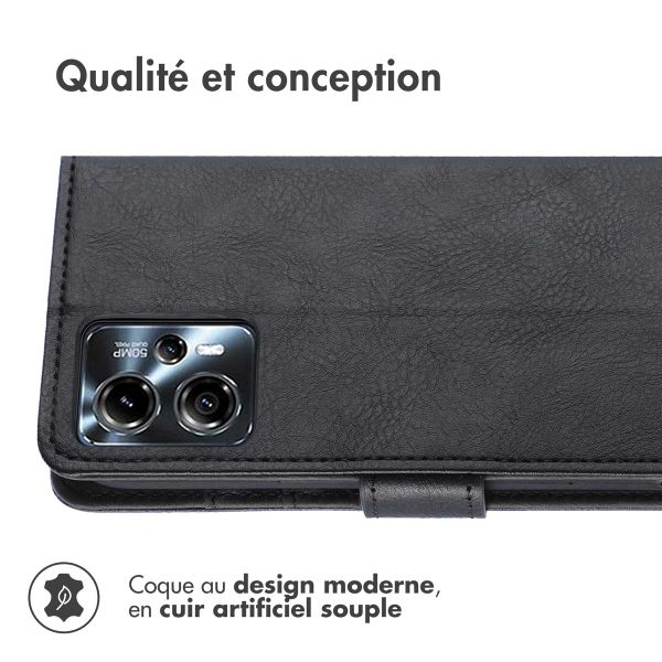 imoshion Étui de télephone portefeuille de luxe Motorola Moto G13 / G23 - Noir