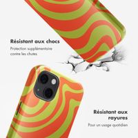Selencia Coque arrière Vivid avec MagSafe Apple iPhone 13 - Wavy Swirl Orange Fern