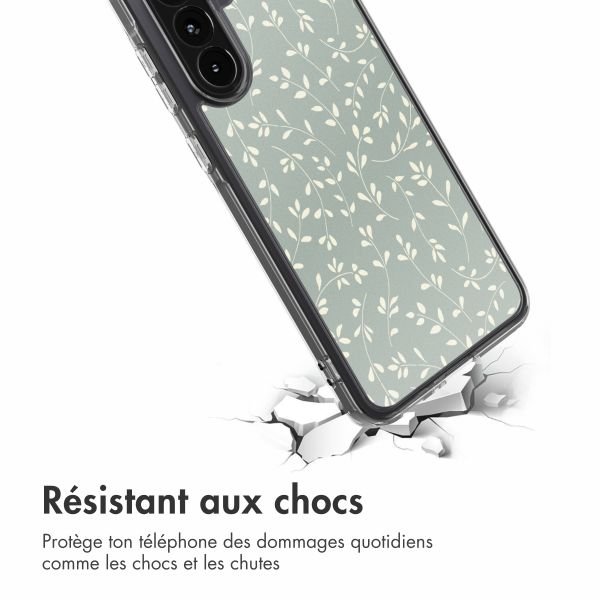 imoshion Coque Design Samsung Galaxy A56 - Smoke Green Flowers