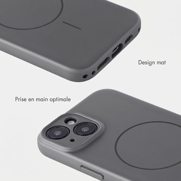 Accezz Coque Grip avec MagSafe Apple iPhone 14 - Gris