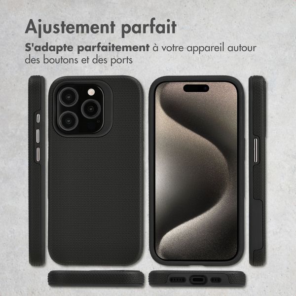 Accezz Coque Tough avec MagSafe Apple iPhone 15 Pro - Noir