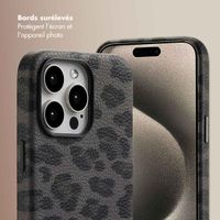 Selencia Coque Sabi imprimé panthère avec MagSafe Apple iPhone 15 Pro Max - Midnight Black
