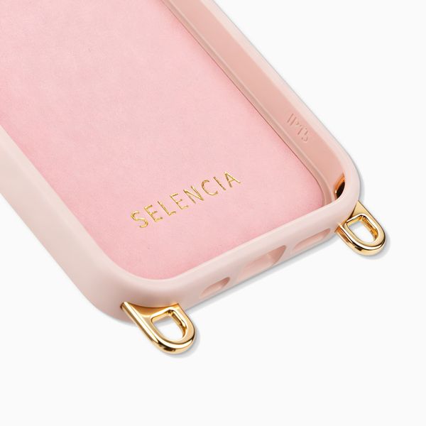 Selencia Coque arrière Rivièra avec MagSafe avec crochets amovibles Apple iPhone 14 / 13 - Sorbet Pink