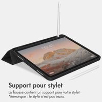 Accezz Coque tablette portefeuille Smart Silicone Apple iPad Air 11 pouces (2026) M4 / (2025) M3 / (2024) M2 / Air 5 (2022) / Air 4 (2020) - Noir