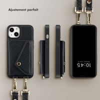 Selencia Coque de télephone Sera avec cordon et porte-cartes enveloppe Apple iPhone 14 / 13 - Noir