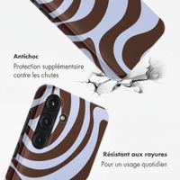 Selencia Coque arrière Vivid Samsung Galaxy S25 FE - Dream Swirl Chocolate