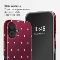 Selencia Coque arrière Vivid avec MagSafe Apple iPhone 16 - Happy Dots Burgundy