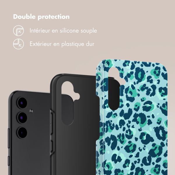 Selencia Coque arrière Vivid Samsung Galaxy A34 (5G) - Wild Spots Light Blue