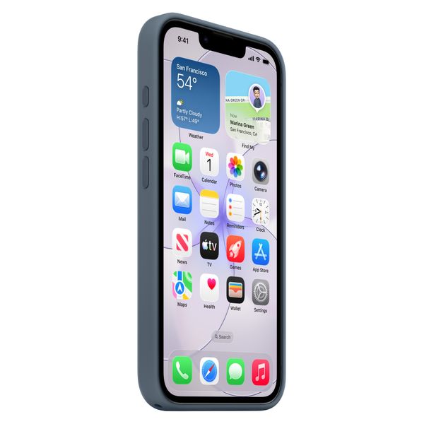 Apple Coque en silicone avec MagSafe Apple iPhone 17e - Anchor Blue