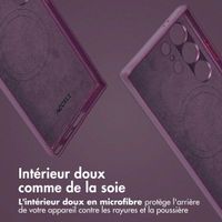 Accezz Étui de télephone portefeuille en cuir 2-en-1 avec MagSafe Samsung Galaxy S24 Ultra - Heath Purple