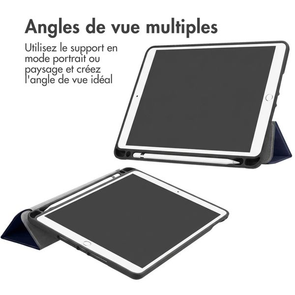 imoshion Coque tablette Trifold Apple iPad 6 (2018) 9.7 pouces / iPad 5 (2017) 9.7 pouces / Air 2 (2014)/Air 1 (2013) - Bleu foncé