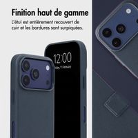 Accezz Étui de télephone portefeuille en cuir 2-en-1 avec MagSafe Apple iPhone 18 Pro Max / 17 Pro Max - Nightfall Blue