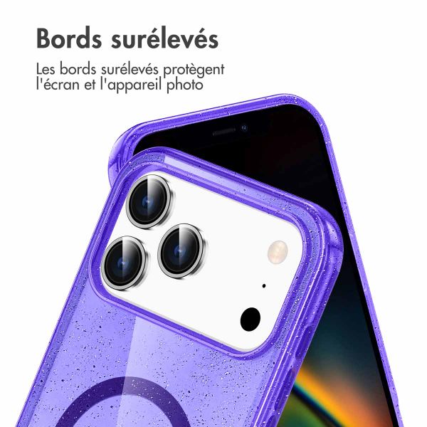 imoshion Coque Pailletée avec MagSafe Apple iPhone 17 Pro Max - Violet