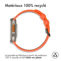 imoshion Bracelet sport en silicone avec boucle Apple Watch | 44/45/46/49 mm - Orange & Black