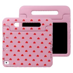 imoshion Coque arrière Kidsproof Design avec poignée Apple iPad 9 (2021) 10.2 pouces / iPad 8 (2020) 10.2 pouces / iPad 7 (2019) 10.2 pouces - Cœurs rouges
