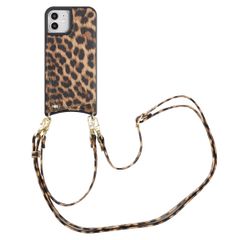 Selencia Coque de télephone Nova avec cordon et porte-cartes Apple iPhone 12 (Pro) - Leopard