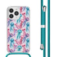 imoshion Coque Design avec cordon Apple iPhone 14 Pro - Jellyfish Watercolor