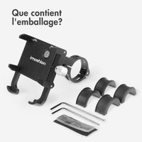 imoshion Support de téléphone en aluminium pour vélo - Léger - Universel - Noir