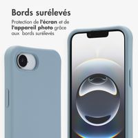 imoshion Coque arrière Color avec cordon amovible et MagSafe Apple iPhone 17e / 16e - Ash Blue